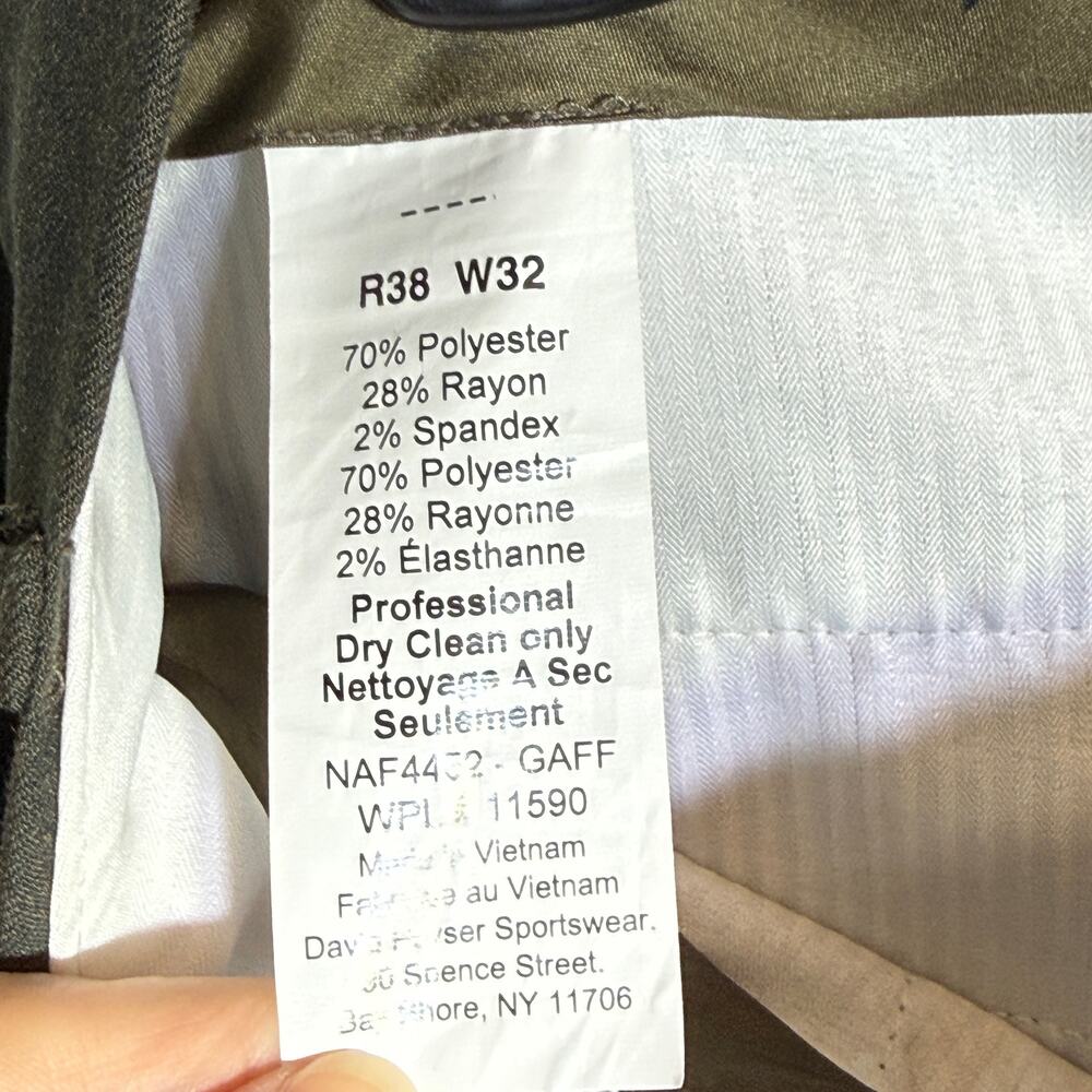 Nautica Men's Modern-Fit Stretch Fall Suit Olive Green  38R 32W $395 - Picture 15 of 16